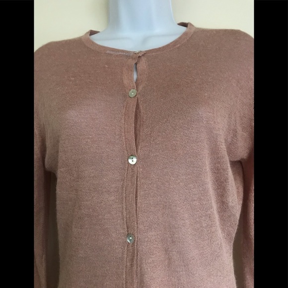 Arden B , size S , women long sleeves sweater, down button , move -Pink color - Picture 2 of 10